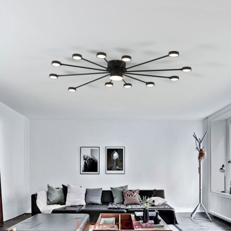 Unterputz-Deckenleuchte, modern, minimalistisch, Acryl-Lichtschirm