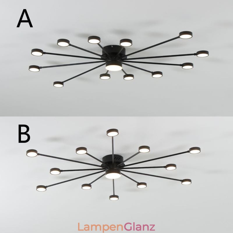 Unterputz-Deckenleuchte, modern, minimalistisch, Acryl-Lichtschirm