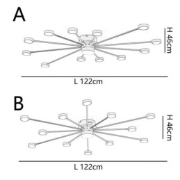 Unterputz-Deckenleuchte, modern, minimalistisch, Acryl-Lichtschirm