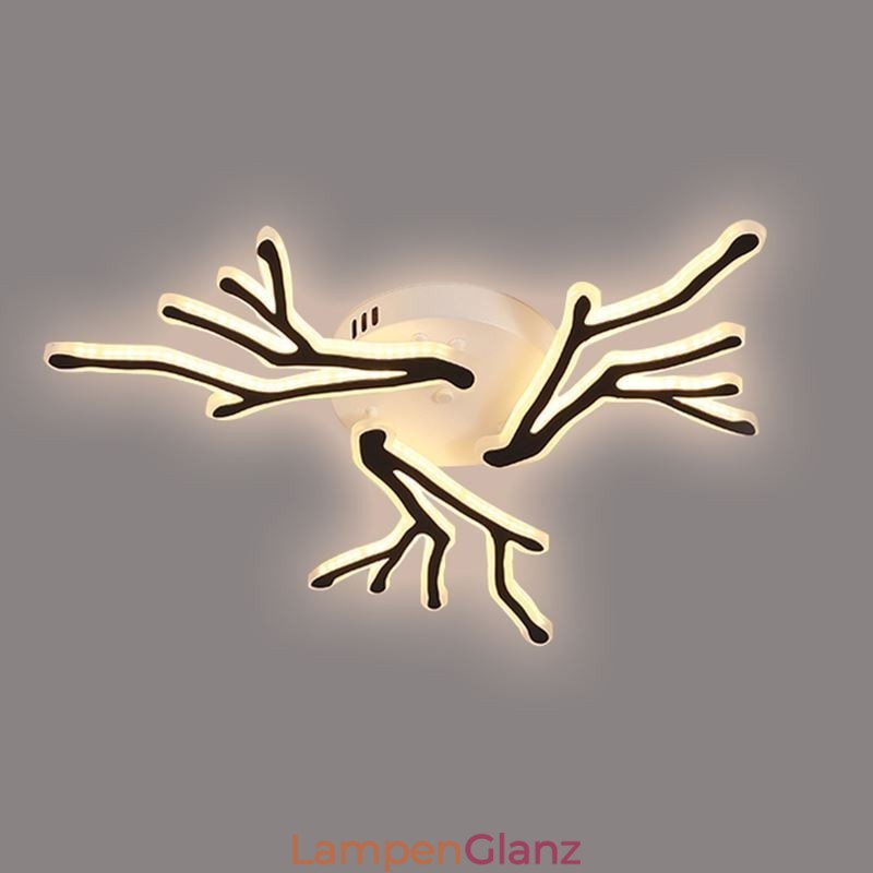 Deckenleuchte mit Acrylzweigen zur flächenbündigen Montage