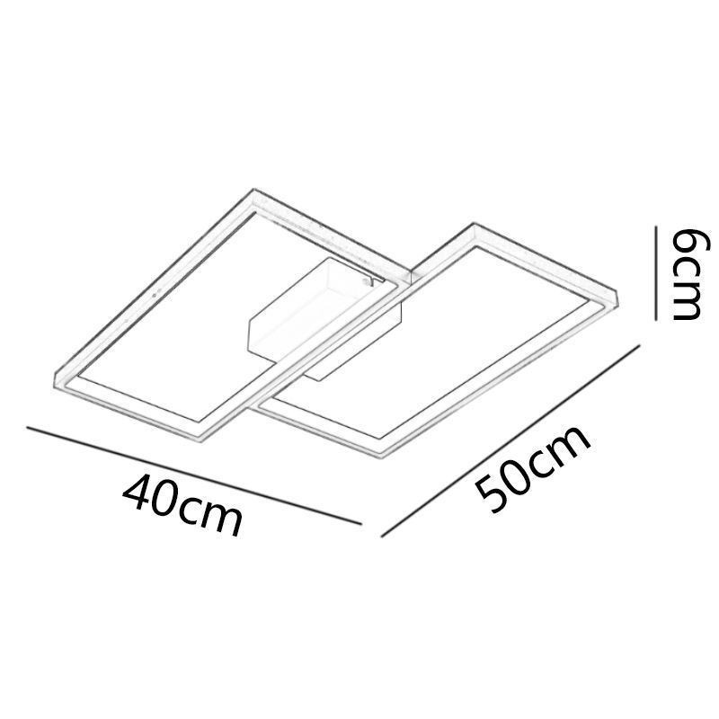 Geometrische quadratische Deckenleuchte mit Mosaik-Motiv