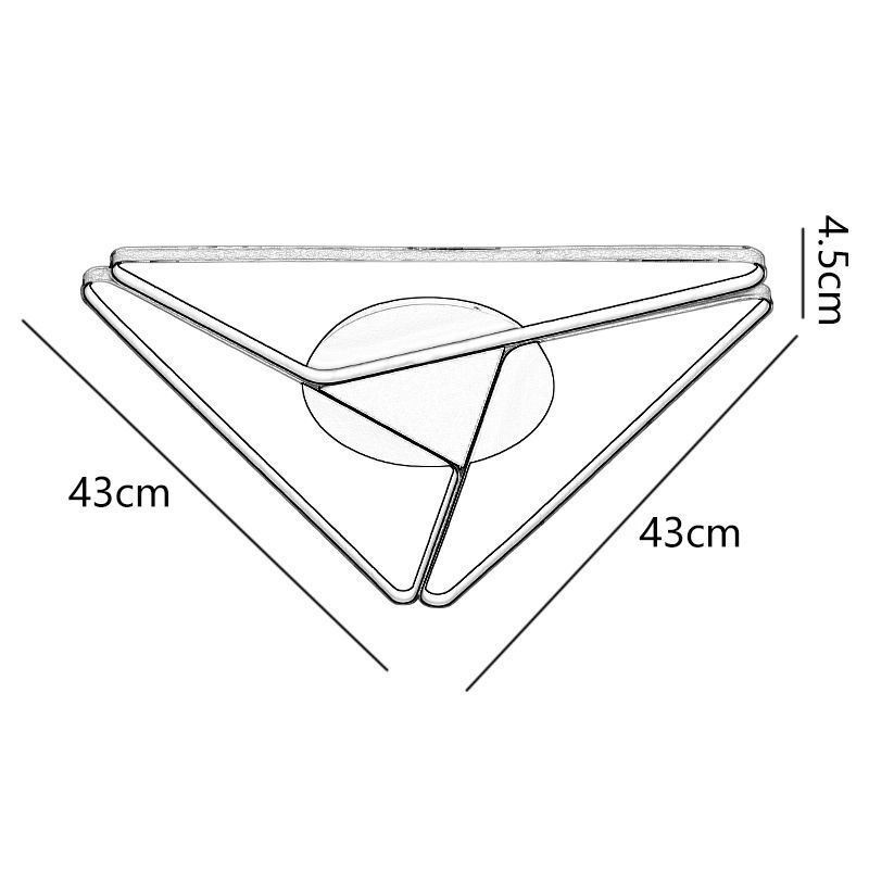 Minimalistische, dreieckige Deckenleuchte