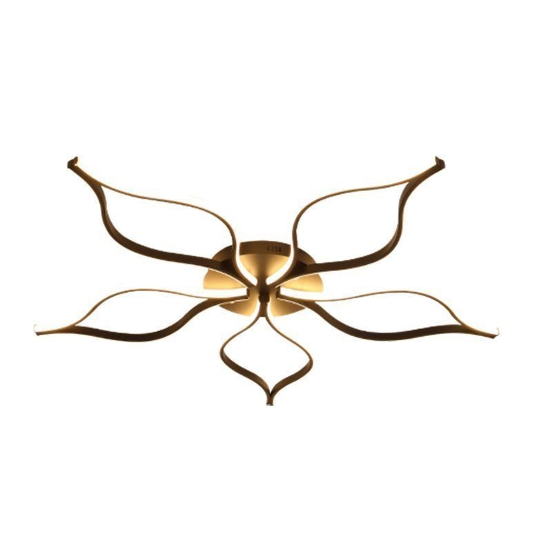 Minimalistische Deckenleuchte mit fünfblättrigem Blumenmotiv