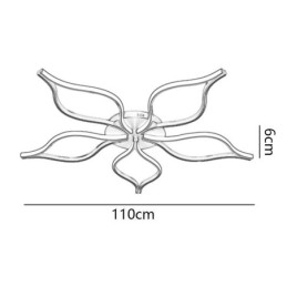Minimalistische Deckenleuchte mit fünfblättrigem Blumenmotiv