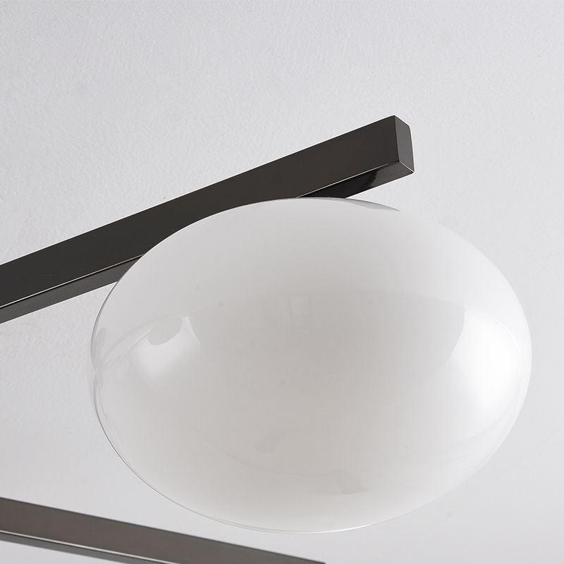 Nordische Glas-Unterputz-Deckenleuchte aus kreativem Schmiedeeisen