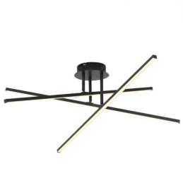 Moderne, schlichte Deckenleuchte mit Aluminium-Kunststreifen