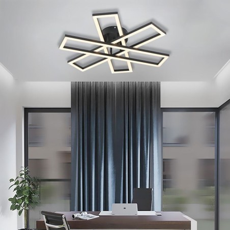 Minimalistische Deckenleuchte mit Windmühlenmotiv aus Aluminium Minimalistische Deckenleuchte mit Windmühlenmotiv aus Aluminium