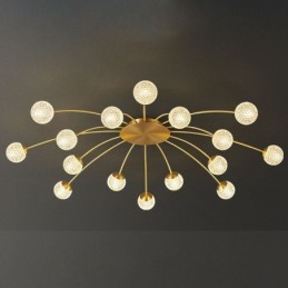 Moderne, flächenbündige, goldene Deckenleuchte, dekorative Leuchte