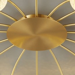 Moderne, flächenbündige, goldene Deckenleuchte, dekorative Leuchte