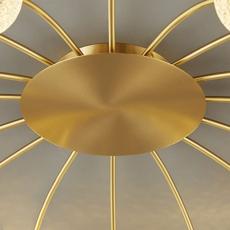 Moderne, flächenbündige, goldene Deckenleuchte, dekorative Leuchte