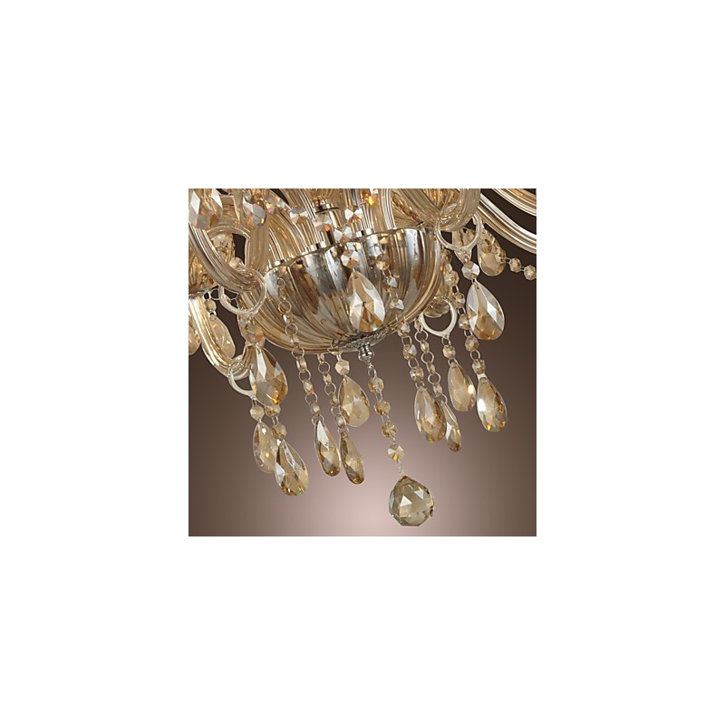 Kronleuchter Kristall Luxus Modern 2 Ebenen Wohnzimmer 12 Lichter