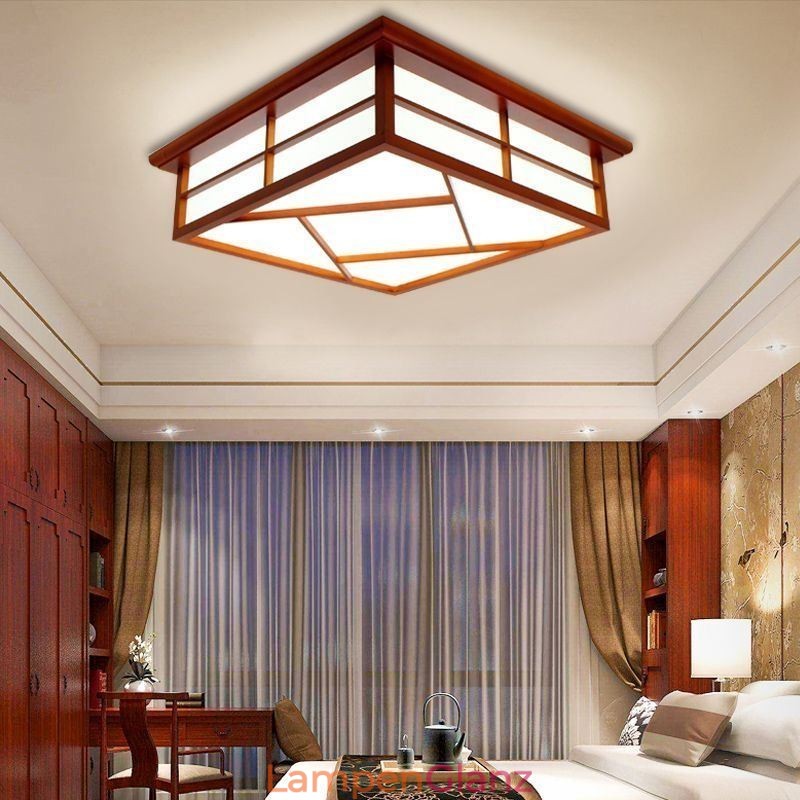 Deckenleuchte im Retro-Stil, quadratisch, bündige Montage