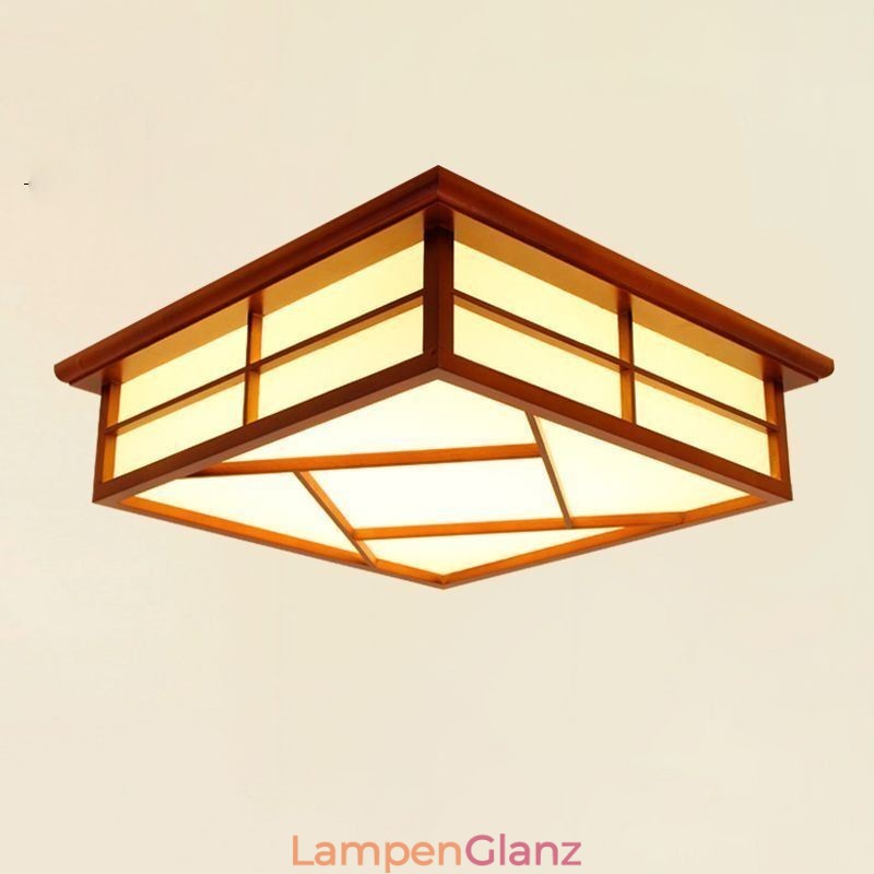 Deckenleuchte im Retro-Stil, quadratisch, bündige Montage