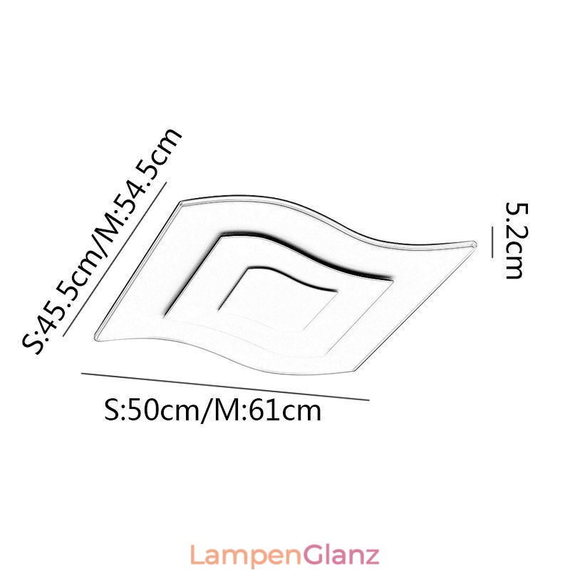 Moderne Deckenleuchte Quadratische Acryl Unterputzmontage