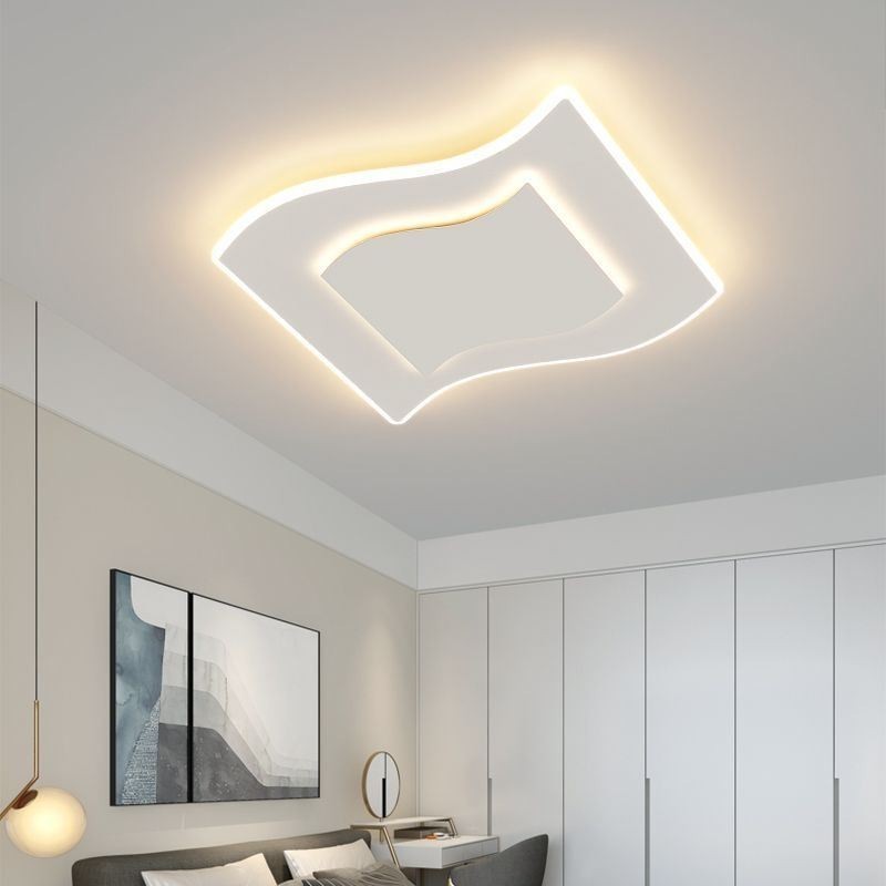 Moderne Deckenleuchte Quadratische Deckenlampe aus Acryl