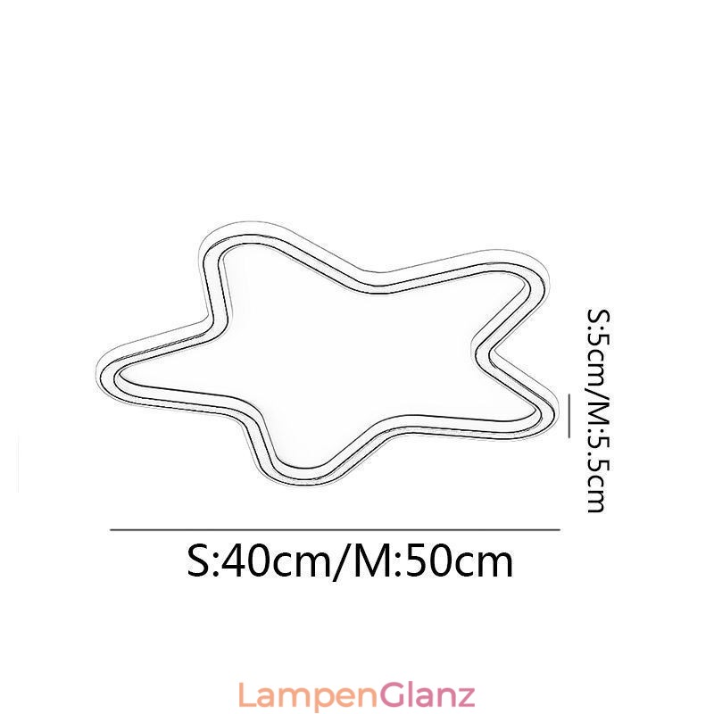 Moderne Deckenleuchte in Sternform