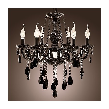Kronleuchter Schwarz Kristall Modern 6 Lichter Kronleuchter Schwarz Kristall Modern 6 Lichter