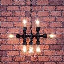 Kronleuchter aus bemaltem Metall im Vintage-Stil