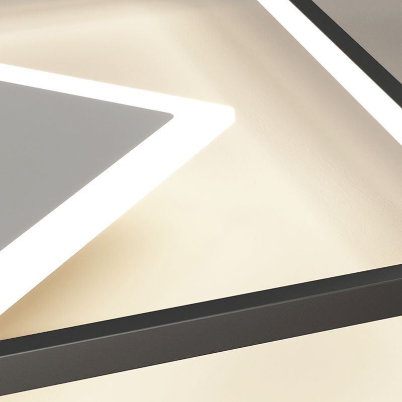 Moderne Deckenleuchte, geometrische quadratische Deckenleuchte