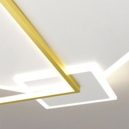 Moderne Deckenleuchte, geometrische quadratische Deckenleuchte