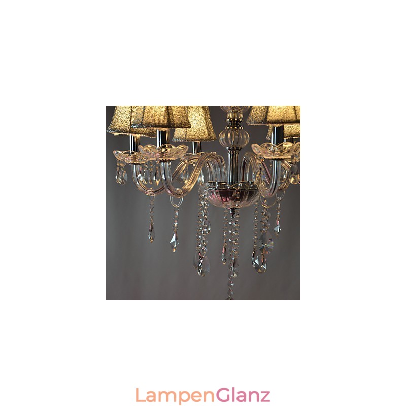 Moderner Luxus-Kronleuchter mit 6 Lichtern und Kristalldekoration