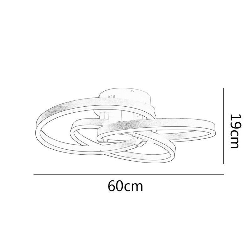 Moderne Deckenleuchte 3 Ring Deckenlampe