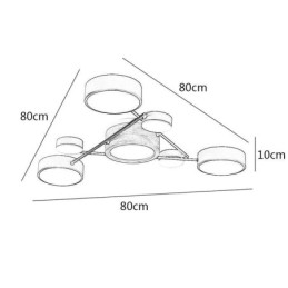 Moderne Deckenleuchte aus Acryl in Molekularform