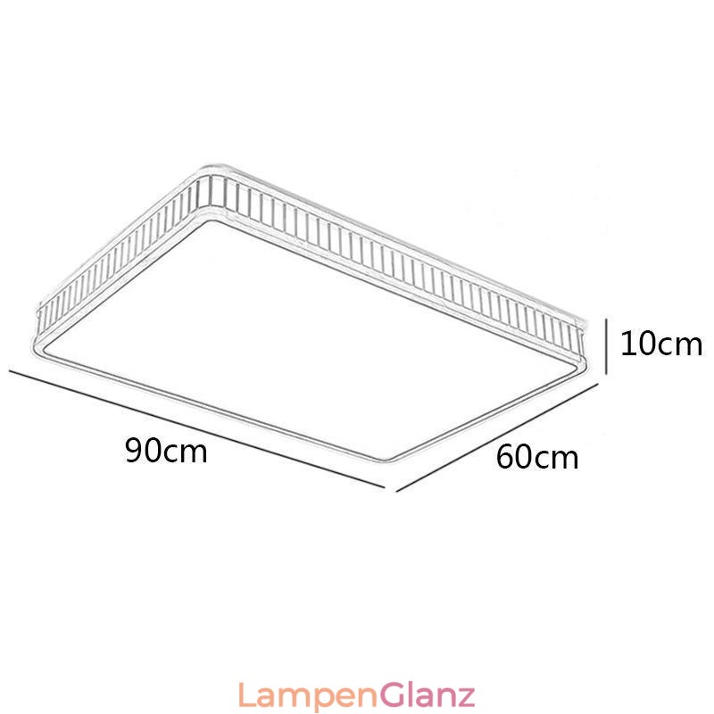 Japanische Acryl-Deckenleuchte, rechteckig, Gummiholz-Deckenleuchte