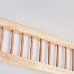 Japanische Acryl-Deckenleuchte, rechteckig, Gummiholz-Deckenleuchte