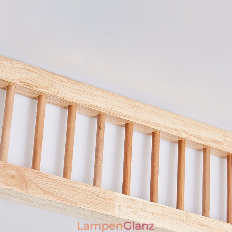 Japanische Acryl-Deckenleuchte, rechteckig, Gummiholz-Deckenleuchte