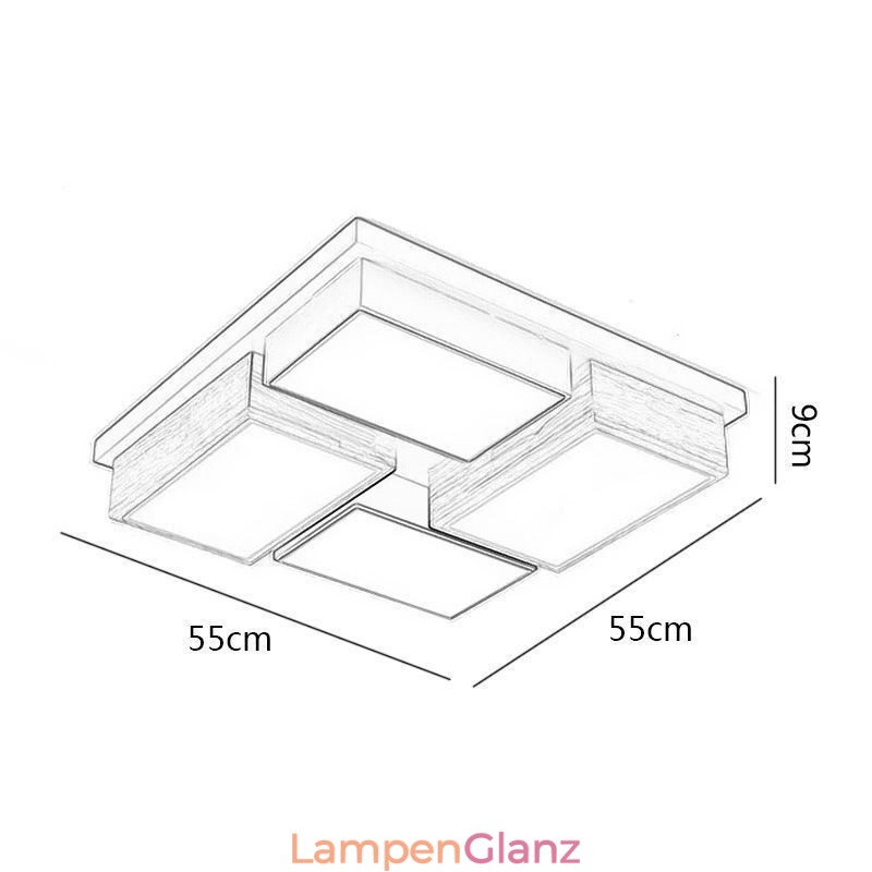 Moderne Deckenleuchte Geometrische Holz Deckenlampe