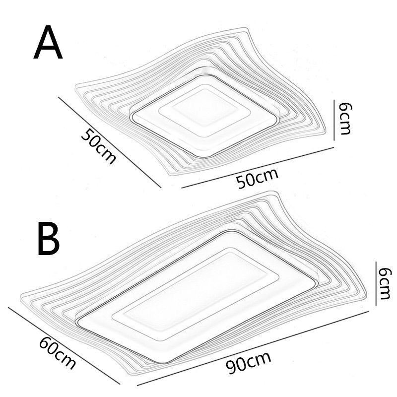 Moderne Deckenleuchte, flächenbündige Deckenleuchte in quadratischer Form