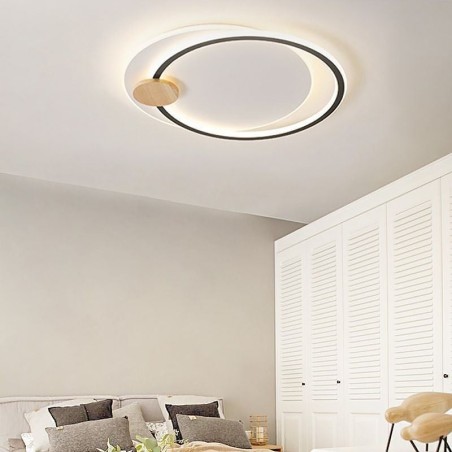 Moderne Deckenleuchte mit 2 Ringen aus Acryl Moderne Deckenleuchte mit 2 Ringen aus Acryl