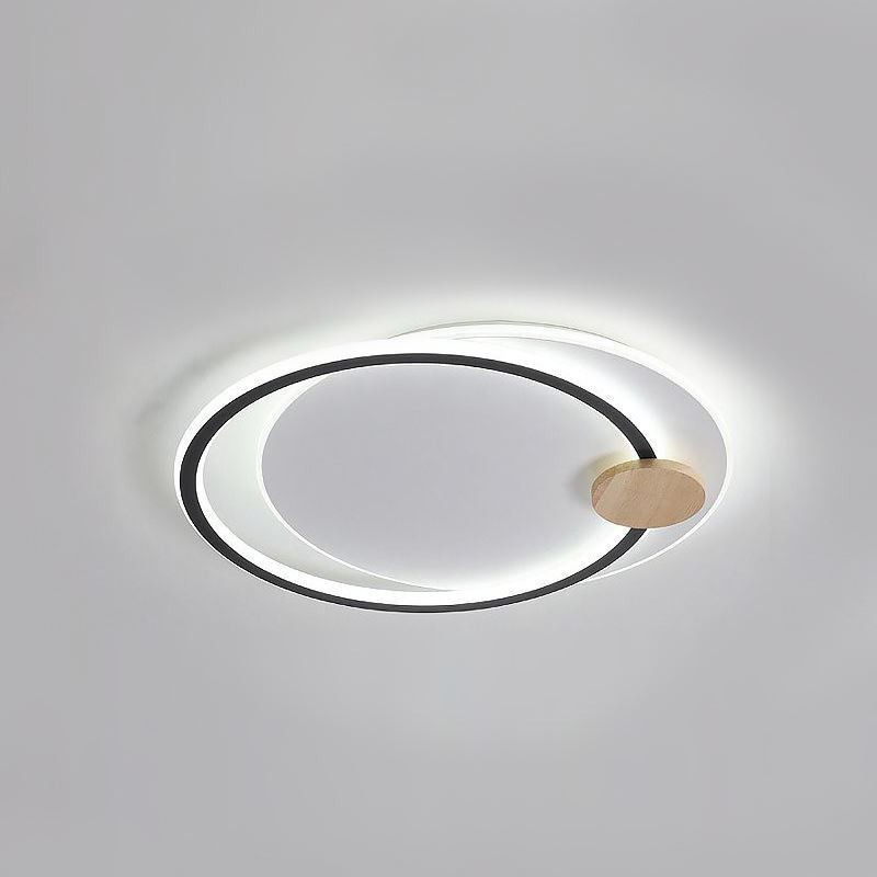 Moderne Deckenleuchte mit 2 Ringen aus Acryl