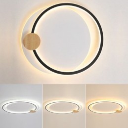 Moderne Deckenleuchte mit 2 Ringen aus Acryl