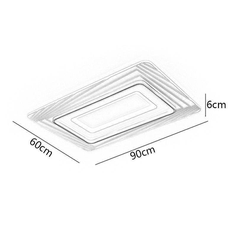 Rechteckige Unterputz-Deckenleuchte Minimalistische ultradünne Acryl-Deckenleuchte