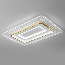 Rechteckige Unterputz-Deckenleuchte Minimalistische ultradünne Acryl-Deckenleuchte