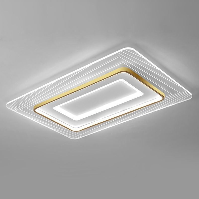 Rechteckige Unterputz-Deckenleuchte Minimalistische ultradünne Acryl-Deckenleuchte