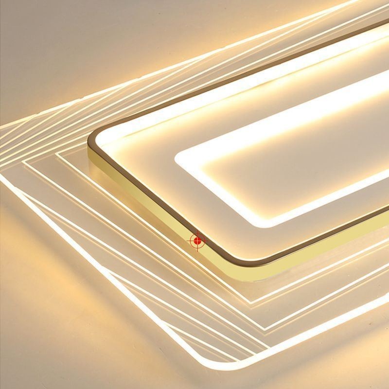 Rechteckige Unterputz-Deckenleuchte Minimalistische ultradünne Acryl-Deckenleuchte