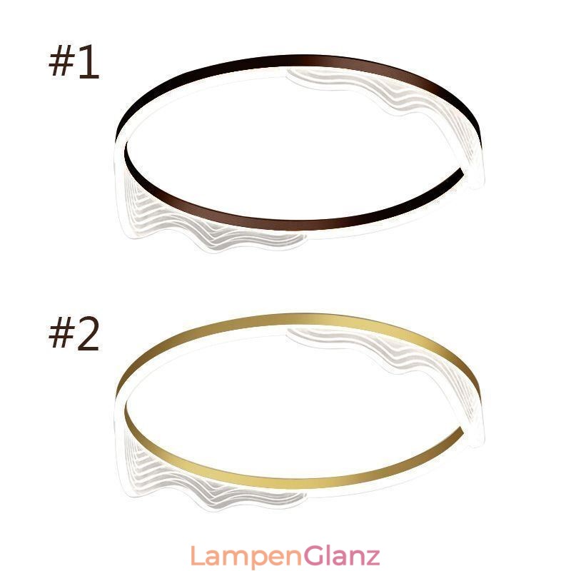 Runde Deckenleuchte mit gewellter Kantenverzierung