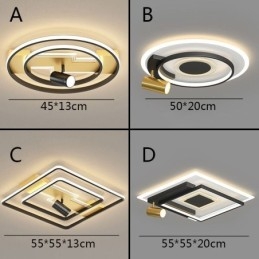 Geometrischer Deckenstrahler aus Acryl