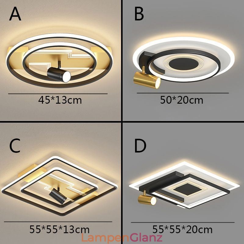 Geometrischer Deckenstrahler aus Acryl