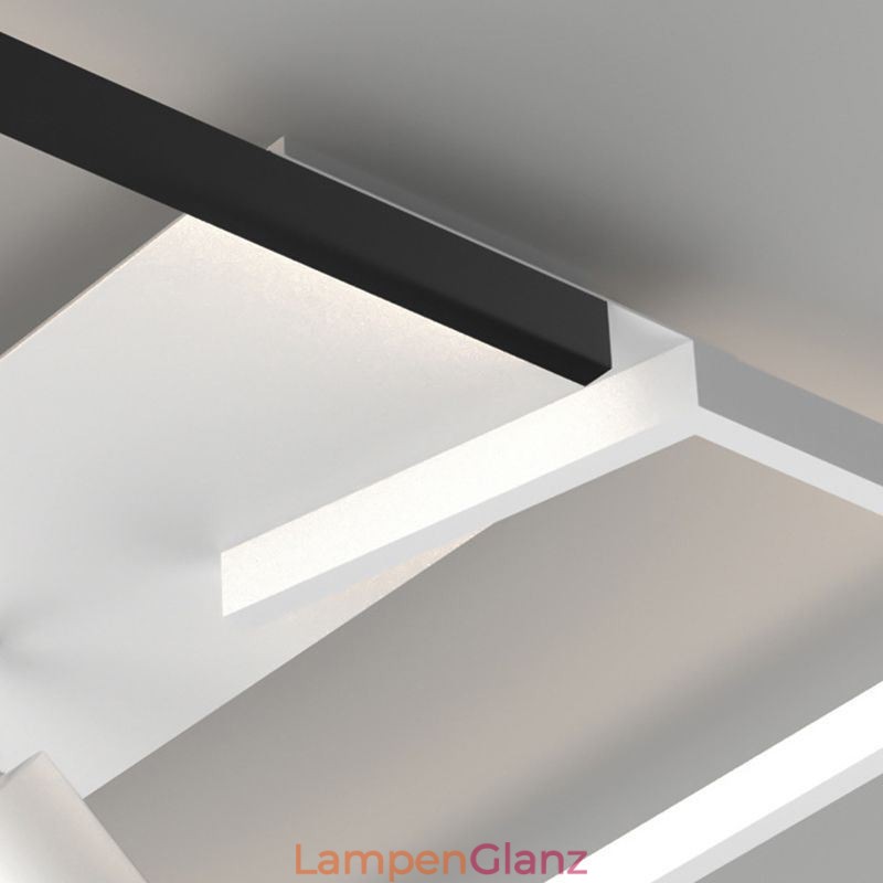 Deckenleuchte Schwarz-Weiß Acryl Beleuchtung Strahler