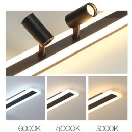 Linearer Deckenstrahler aus Acryl zur bündigen Montage