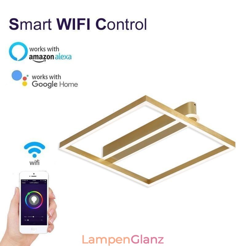 Quadratische Deckenleuchte aus Acryl zur bündigen Montage