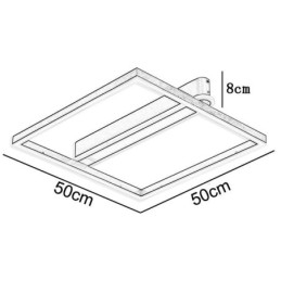 Quadratische Deckenleuchte aus Acryl zur bündigen Montage