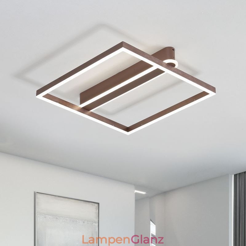 Quadratische Deckenleuchte aus Acryl zur bündigen Montage