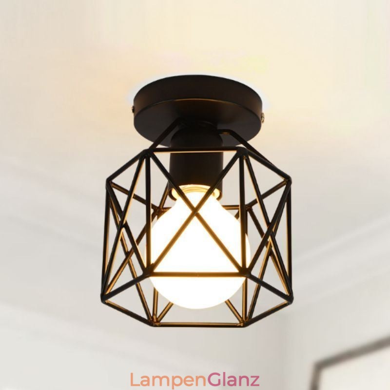 Deckenleuchte mit Metallkäfig