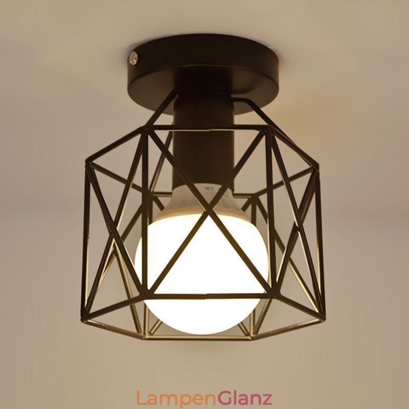 Deckenleuchte mit Metallkäfig