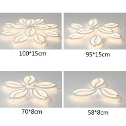 Deckenleuchte mit Acrylblumen-Motiv